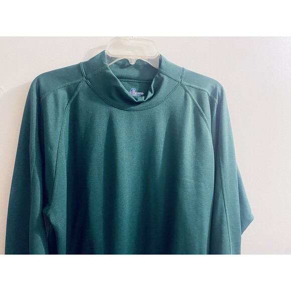 Russell Athletics Pullover Mens Sz M Green Dri Power Stretch Long Sleeve Shirt - Picture 1 of 16
